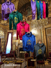 Load image into Gallery viewer, KING PIN VELOUR JUMP SUIT. FULL SET TOP WITH BOTTOMS