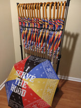 Load image into Gallery viewer, I SERVE THE HOOD BANDANA UMBRELLA
