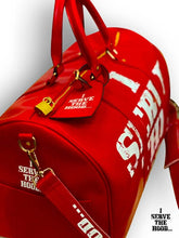 Load image into Gallery viewer, Iconic I Serve The Hood Logo Duffle Bag
